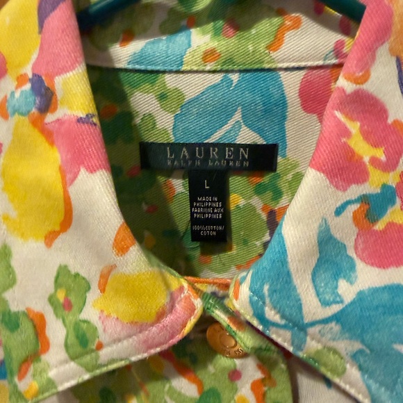 Ralph Lauren Multicolor Floral Jean Jacket - Picture 2 of 4